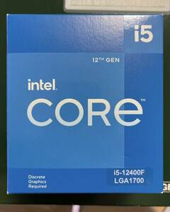 インテル Intel　Core i5 12400F　領収書つき