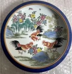 中国 骨董品  大清道光年製  筆洗  五彩鷄絵図 陶芸 古美術 。