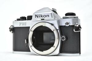 【きれいな動作品】Nikon ニコンFE2 シルバー　清掃・整備・モルト交換済　電池付きでこのまま使える動作良好品