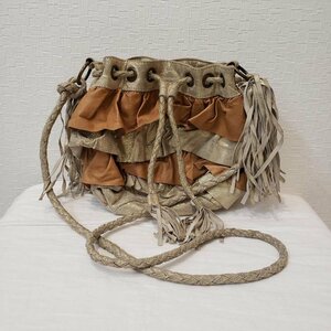 MEISSI 表記無し メイシ ショルダーバッグ ショルダーバッグ Shoulder Bag 茶 / ブラウン / X 金 / ゴールド / 10032789