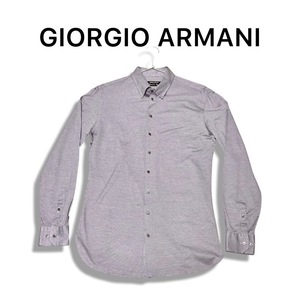 1点限り 送料無料 GIORGIO ARMANI ジョルジオアルマーニ 長袖 ボタン シャツ ブルー size 41 メンズ 国内正規品