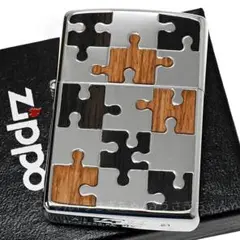 zippo☆両面☆Puzzle/パズル☆ナチュラルウッド☆SV☆ジッポ ライター