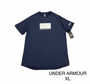 新品 正規品【UNDER ARMOUR/アンダーアーマー】UA テック ショートスリーブTシャツ ◆XL◇ネイビー◆半袖Tシャツ 