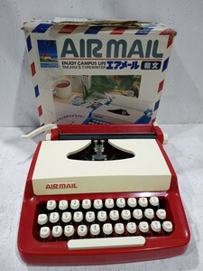 タイピング タイプライター AIR MAIL エアメール TAKARA 赤 レトロ アンティーク ヴィンテージ かわいい 昔ながら インテリア ジャンク品