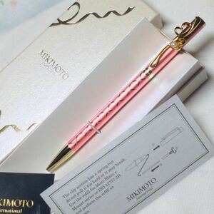 Rare！mikimoto ballpen ミキモト　ボールペン　ハード　ピンク　真珠付き