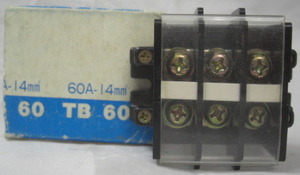 KAWAMURA/ TB-60-3:60A-14mm ターミナル/ビンテージ未使品2台セットR060321