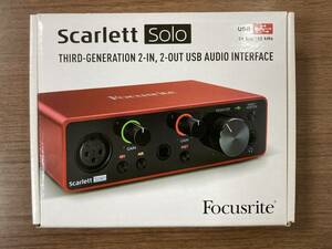 大「8305」Focusrite フォーカスライト　Scarlett Solo 3rd Gen　オーディオインターフェース　通電のみ確認済み