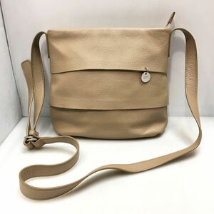 39-35 NINA RICCI ニナリッチ ティアードショルダーバッグ ブラウンベージュ レザー