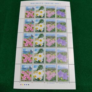 【送料120円~】J未使用/特殊切手/神奈川県の花Ⅱ（神奈川県） 南関東-2/80円切手シート/額面1600円/平成18年/ふるさと切手