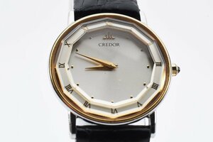 美品 セイコー クレドール 2F70-0300 ラウンド コンビ クォーツ レディース 腕時計 SEIKO CREDOR