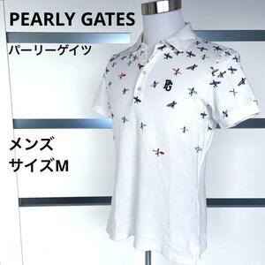 PEARLY GATES　パーリーゲイツ　ポロシャツ　サイズM 　白色　0032