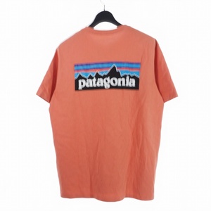 パタゴニア Patagonia Tシャツ 半袖 バックプリント クルーネック M オレンジ メンズ