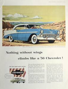 稀少！1955年シボレー広告/Chevrolet Bel Air Sport Sedan/GM/アメ車/旧車/17