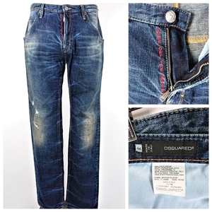 3683B ディースクエアード DSQUARED2 デニム パンツ ジーンズ サイズ44 イタリア製 ジッパーフライ LA302 peaceMM