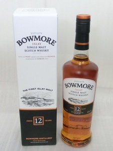 未開栓 BOWMORE ボウモア 12年 アイラ シングルモルト ウイスキー 700ml 40%