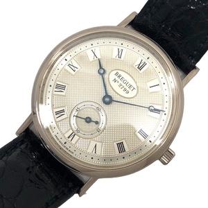 ブレゲ Breguet クラシック 3910BB/15/286 シルバー k18WG/革ベルト 腕時計 メンズ 中古