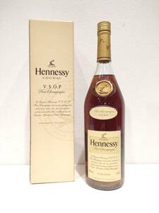 1円～☆【Hennessy VSOP 1000ml】未開封/スリムボトル/クリア/1L/ヘネシー/COGNAC/コニャック/ブランデー/洋酒/