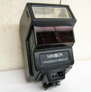 レトロ 当時物 RETRO CAMERA MINOLTA ミノルタ フィルムカメラ 用品 アクセサリー ストロボ PROGRAM 2800AF 作動品 Made in japan 日本製