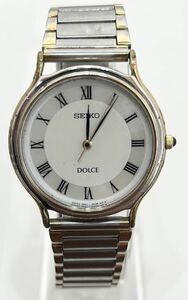 SEIKO DOLCE 5E61-0A20 クォーツ メンズ 腕時計 セイコー ドルチェ シェル文字盤 ローマン文字盤 電池切れ、動作未確認