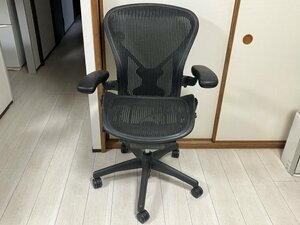 4490 Herman Miller ハーマンミラー アーロンチェア Bタイプ AE113AWB-0001 デスクチェア オフィスチェア 千葉県船橋市三咲 手渡し可