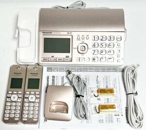 ☆送料無料 美品 パナソニック デジタルコードレスFAX KX-PD550DL N ピンクゴールド 子機1台付き 迷惑電話相談機能搭載 受話器コードレス