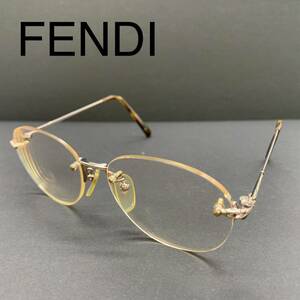 FENDIフェンディ メガネフレーム 度入り 眼鏡 ジャンク品 YBX014