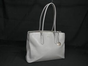 1円 FURLA フルラ テッサ レザー トートバッグ ショルダーバッグ 肩掛けかばん レディース グレー系 AW8435