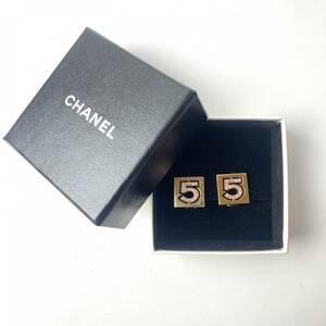 シャネル CHANEL 2002N° .5ラインストーンイヤリング 03A GP