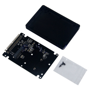 mSATA/PCI-E SSD→IDE 2.5インチ 9mm厚 変換アダプター ケース付 【送料230円】