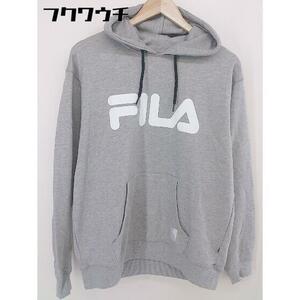 ◇ FILA フィラ スウェット 長袖 プルオーバー パーカー サイズL グレー メンズ