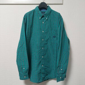 チャップス ラルフローレン CHAPS RALPH LAUREN ボタンダウンシャツ 長袖 XLサイズ 緑 チェック 05D1102