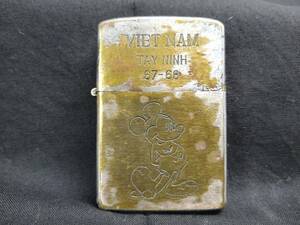 ZIPPO 『VIETNAM TAY NINH 67ー67 Mickey Mouse ベトナム タイニン ミッキーマウス』1976年製 オイルライター ジッポー 廃版激レア