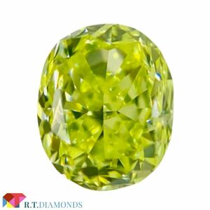 FANCY INTENSE YELLOW GREEN 0.169ct OV/RT2081/CGL