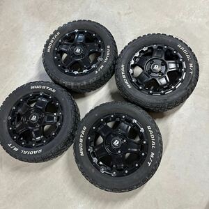 軽トラ マッドスター 13インチ 155/65R13 21年製 デザートテック 4B ホイール PCD100 DA16T キャリイ ハイゼット オフロード マッドタイヤ