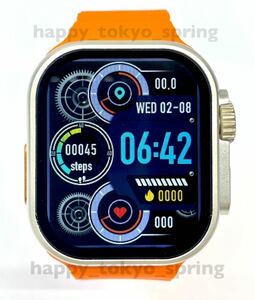 新品 Apple Watch Ultra2 代替品 2.19インチ 大画面 S9 スマートウォッチ 通話 音楽 多機能 健康 スポーツ 防水 血中酸素 android 血圧 