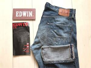 【即決】W34 エドウィン　セルビッチ赤耳付　EDWIN 505BXX NEW vintage 90