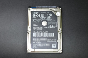 当日発送 HDD 2.5インチ SATA 1TB 5400RPM HGST 中古品 S/N:ET021M0Y