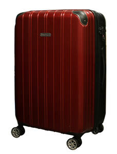新品未使用1円スタート（B-876）5035-M-Red/レッド 中型 超軽量ファスナー アウトレット スーツケース キャリーケース 訳アリ　旅行バッグ