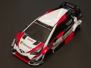 ジャンク　タミヤ　1/10RC トヨタ ガズー レーシング WRT/ヤリス WRC 　塗装済み完成ボディ　破損　塗装剥がれ有り