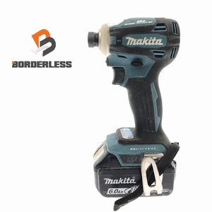 ☆中古品☆makita マキタ 18V 充電式インパクトドライバ TD172D バッテリー2個(18V 6.0AH) 充電器 コードレスインパクトドライバー 89070