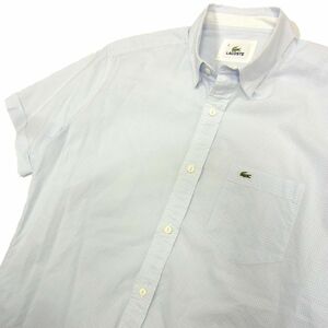 ◆LACOSTE ラコステ 半袖 ギンガムチェック シャツ 春夏物 メンズ 1円スタート