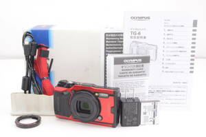 ★美品★ OLYMPUS オリンパス Tough TG-6 RED(レッド) コンパクトデジタルカメラ 完全動作品　元箱付き
