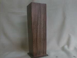 木製桐材　赤銅落とし一輪挿し　24.5x7.5cm　232g　和風飾り花瓶