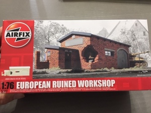 ヨーロッパの破壊された煉瓦納屋　1/76 エアフィックス　レジンキット #AFV