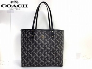 美品★送料無料★ コーチ COACH ホース アンド キャリッジ リバーシブル トートバッグ 肩掛け可能 91107