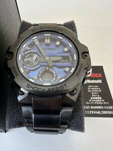 CASIO カシオ G-SHOCK GST-B400BD-1A2JF Bluetooth タフソーラー　G-STEEL ブルー　稼働品　説明書無し　コマ無　中古品【6312】