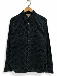 美品 RRL ダブルアールエル Star Iron Ore Shirt 星柄 インディゴワークシャツ Sサイズ Ralph Lauren ラルフローレン