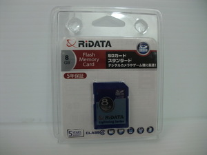 未使用・未開封品　SDHCカード　RIDATA　8GB　送料120円～　メモリーカード　ＳＤカード