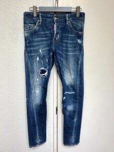 DSQUARED2☆ディースクエアード/ ストレッチ デニム/Sexy Twist Jean/2018ss/ S74LB0416 S30342 /定価:72,600円/size:44/メンズ/良品