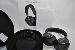 美品★Bowers & Wilkins フラッグシップ ブラックレザー B&W PX8/B★元箱付き#2403047